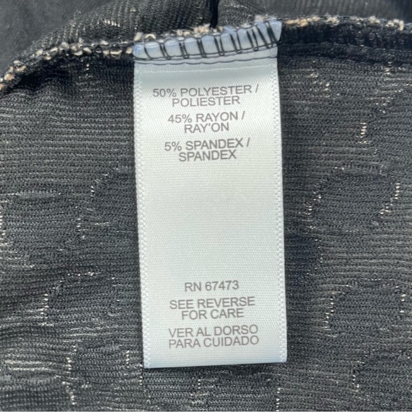 Gabby Skye Dress Womens 8 Black Cream Polka Dots Elbow Sleeves Exposed Zipper - Picture 9 of 10